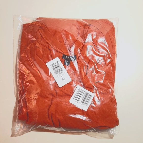 ❤️NWT VINTAGE TORRID DRESS PUFF SLEEVE - POCKETS SKATER RUSTY ORANGE - PLUS SIZE - Picture 8 of 13